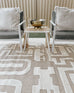 Tilly Beige and Ivory Tribal Indoor Outdoor Rug