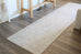 Tinka Beige and Grey Traditional Distressed Washable Runner Rug