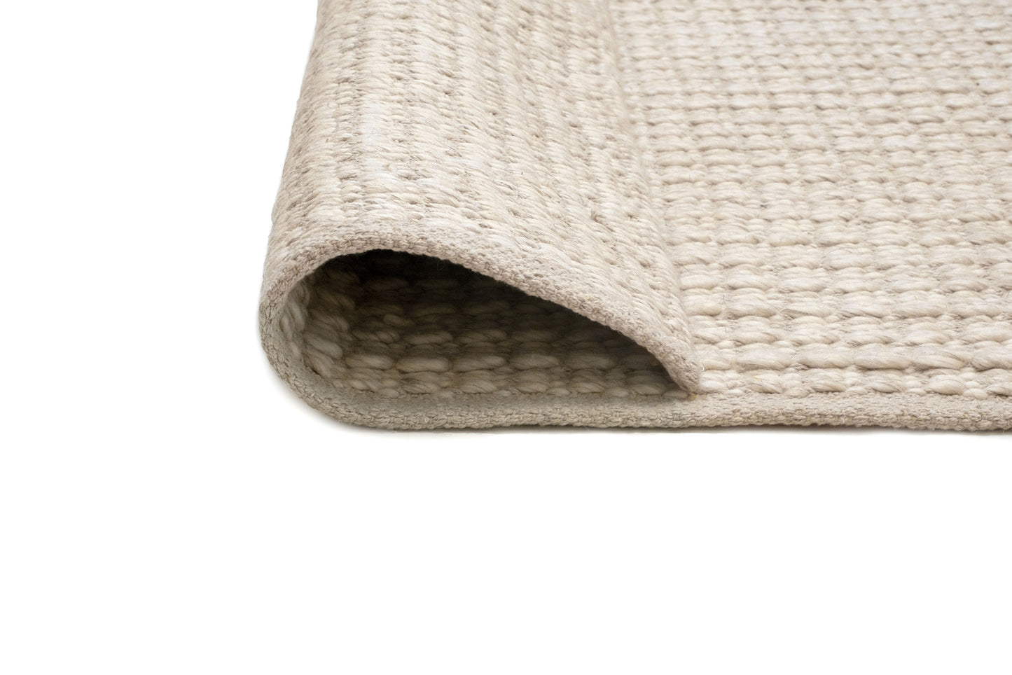 Tocarra Cream and Beige Chunky Wool Rug