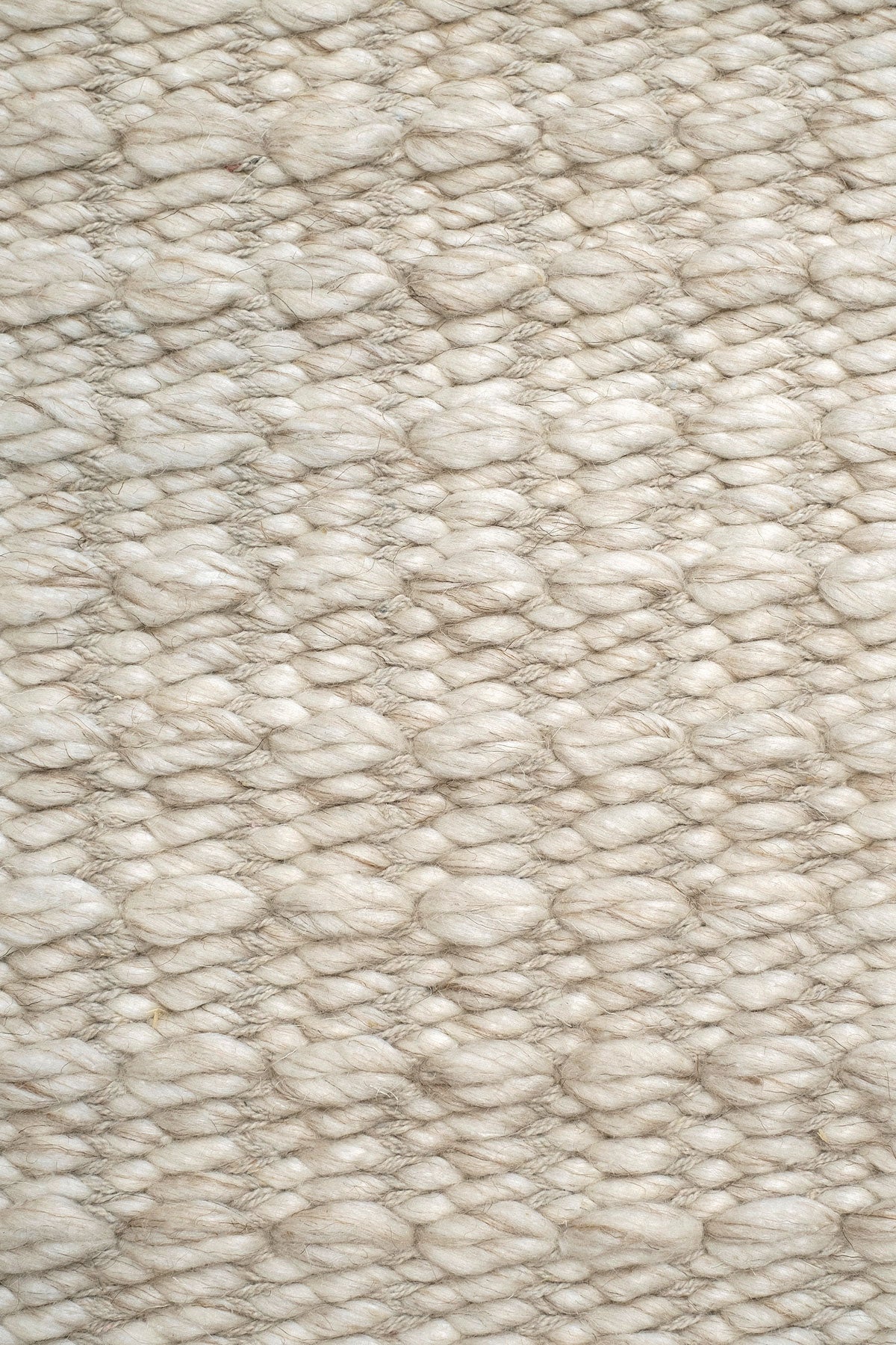 Tocarra Cream and Beige Chunky Wool Rug