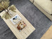 Tonca Grey Striped Washable Faux Fur Rug