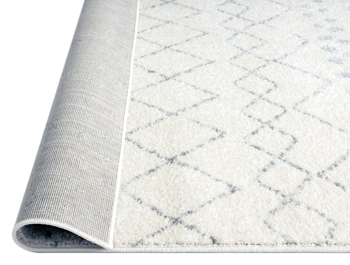 Tony Iro Rug Toni Ivory and Grey Tribal Diamond Rug