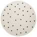 Totit Beige and Black Spotted Round Jute Rug *NO RETURNS UNLESS FAULTY