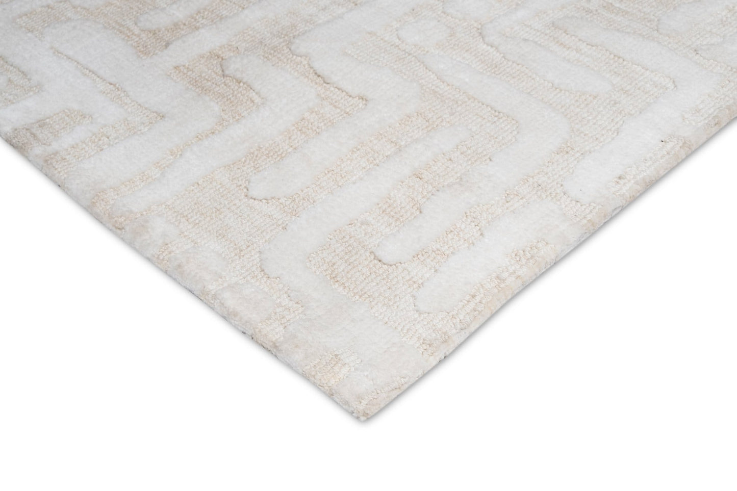 Trissa Beige and Ivory Abstract Tribal Rug