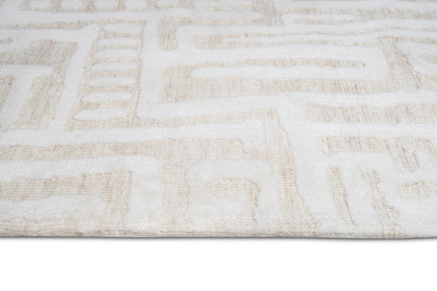 Trissa Beige and Ivory Abstract Tribal Rug