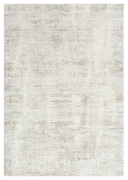 Valerie Ivory and Grey Distressed Tribal Rug