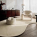 Vanni Solid Cream Curved Wool Rug