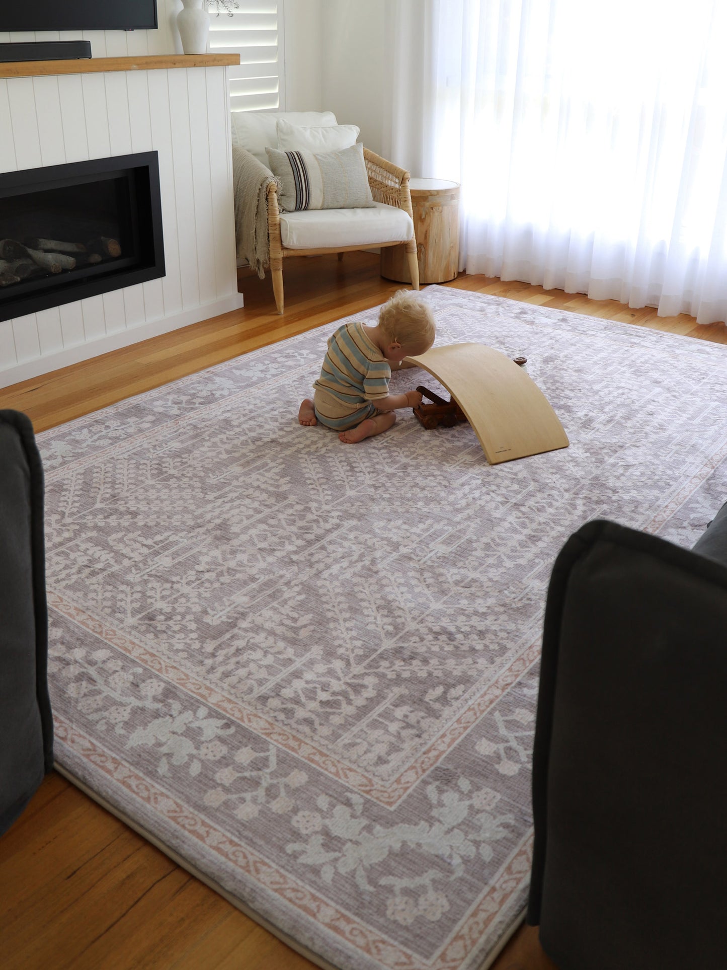 Vela Brown Grey Plush Rollie Pollie Playmat