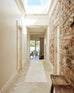 Veluz Cream Striped Washable Faux Fur Runner Rug