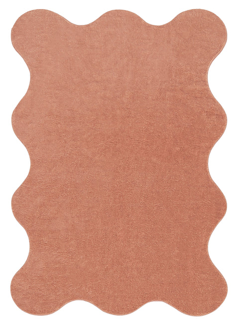 Vesta Red Scallop Washable Rug