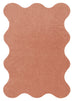 Vesta Red Scallop Washable Rug