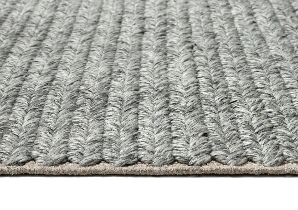 Vica Cream and Grey Braided Rug