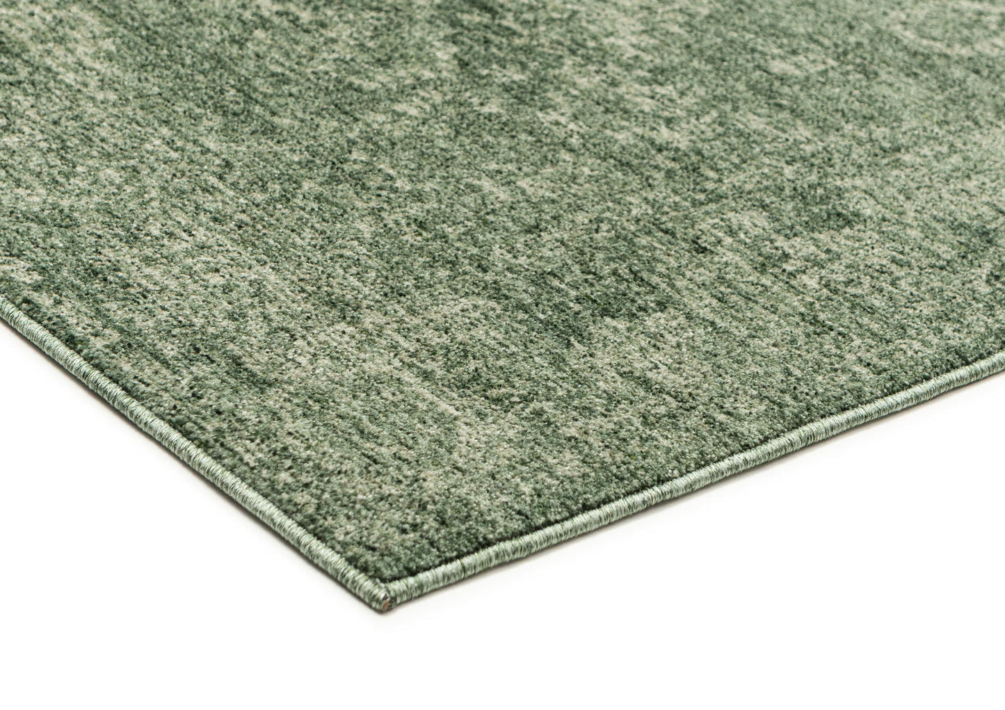 Vinchi Tonal Distressed Green Runner Rug