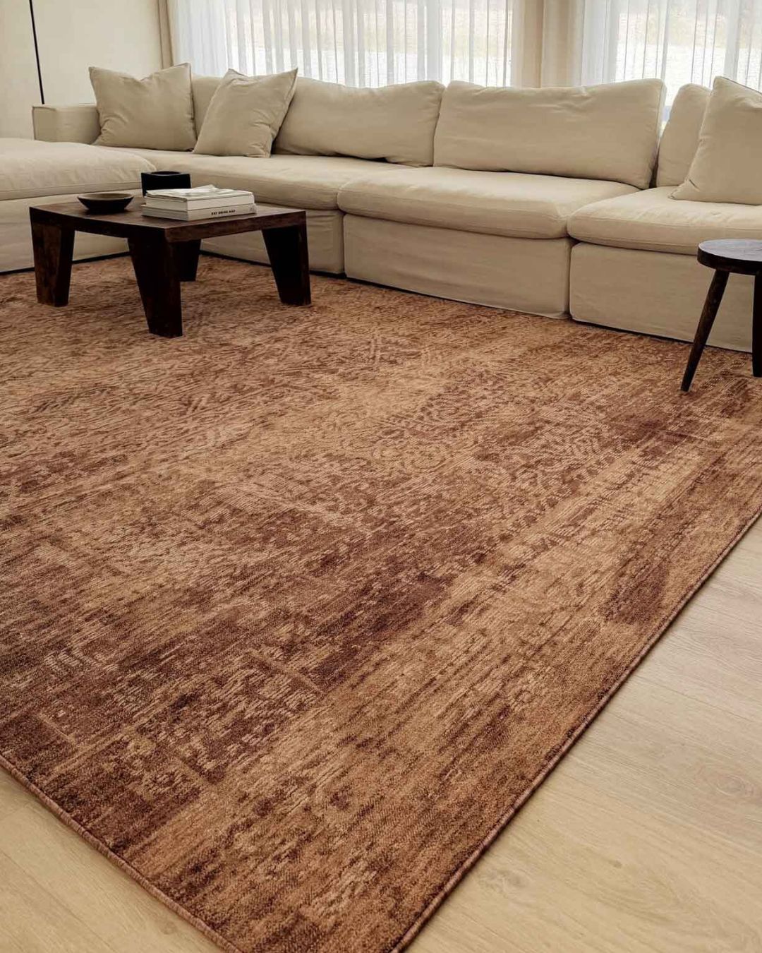 Violet Tonal Tobacco Brown Rug