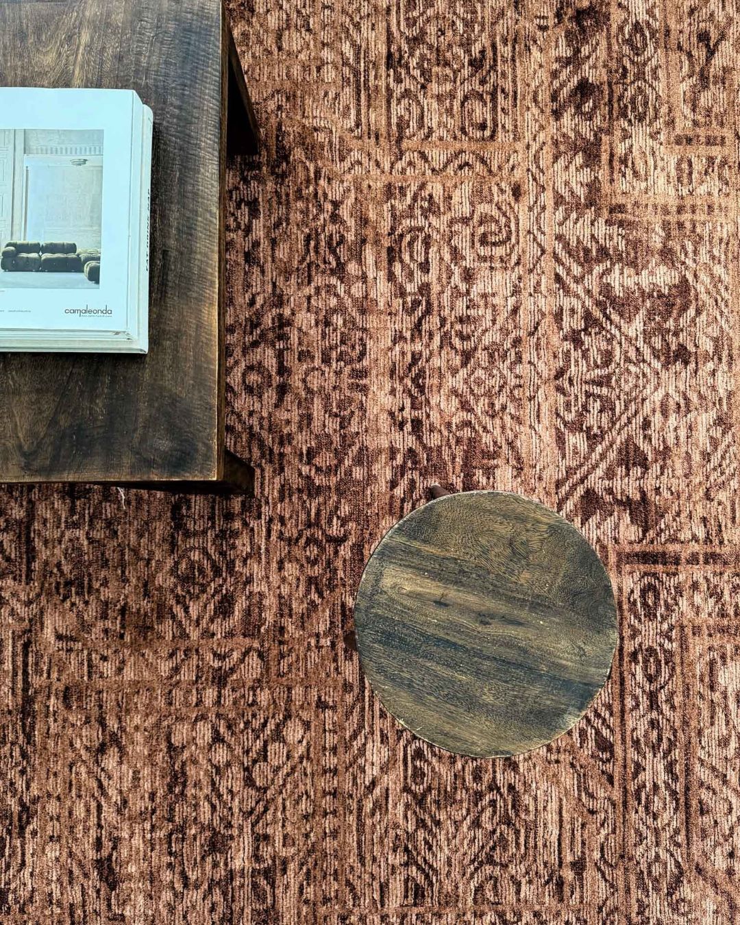 Violet Tonal Tobacco Brown Rug