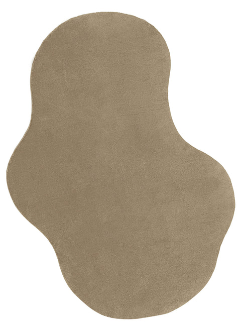 Winnie Taupe Brown Irregular Shape Washable Rug