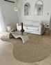 Winnie Taupe Brown Irregular Shape Washable Rug