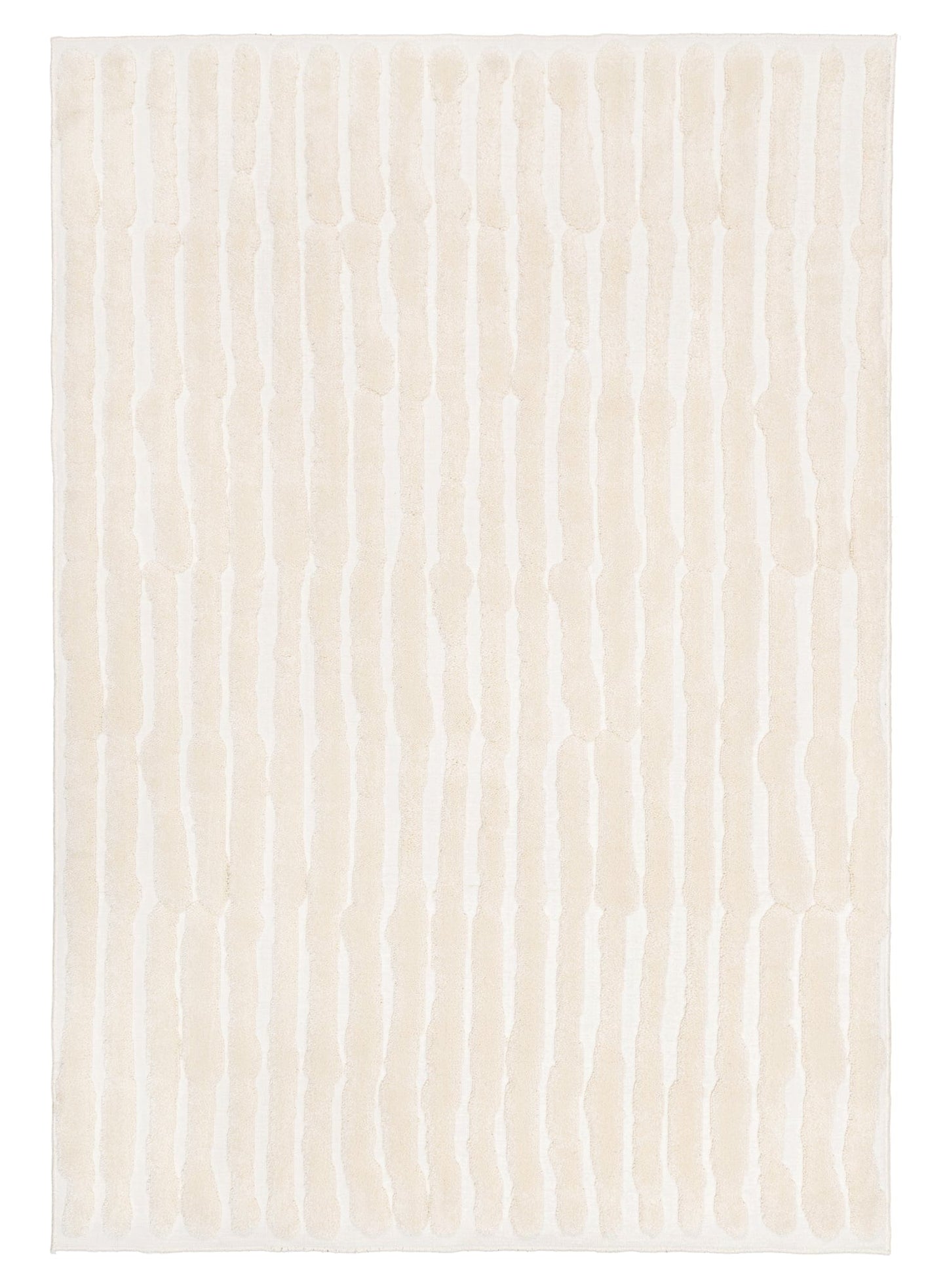 Yoanna Ivory Abstract Striped Rug