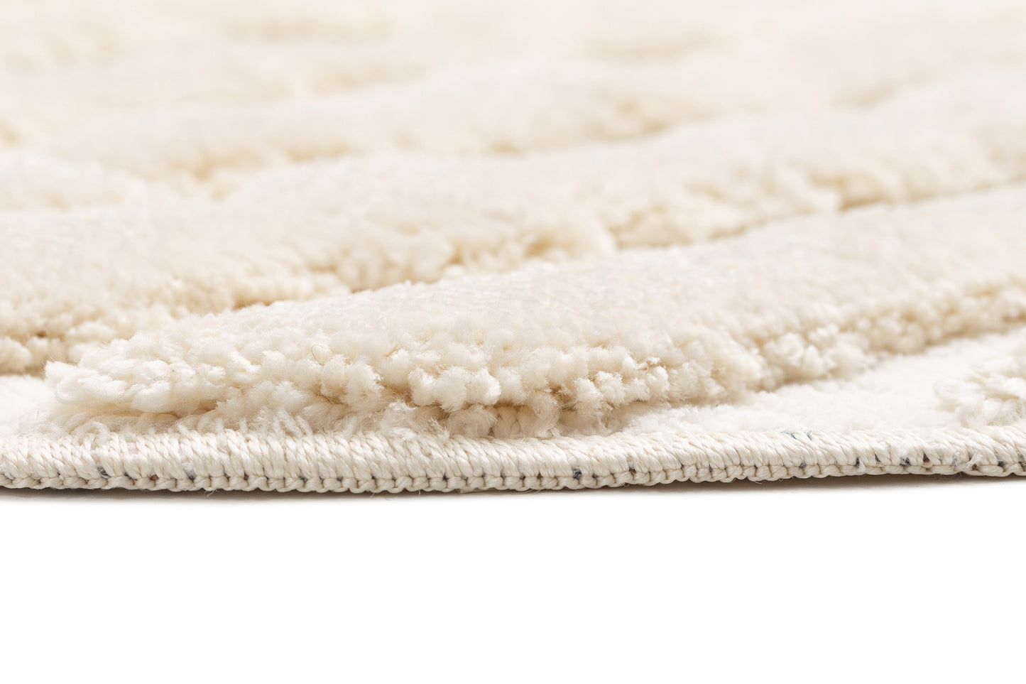 Yoanna Ivory Abstract Striped Round Rug