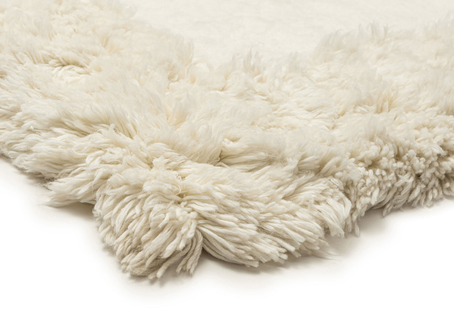 Yosefa Natural Cream Rectangular Shag Rug