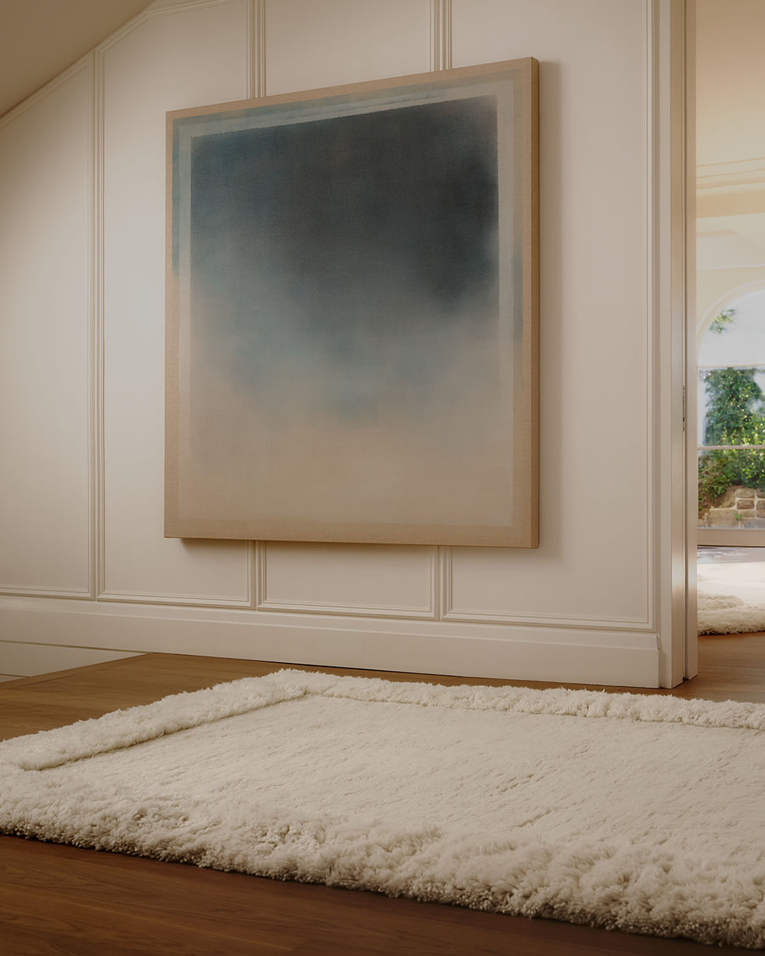 Yosefa Natural Cream Rectangular Shag Rug
