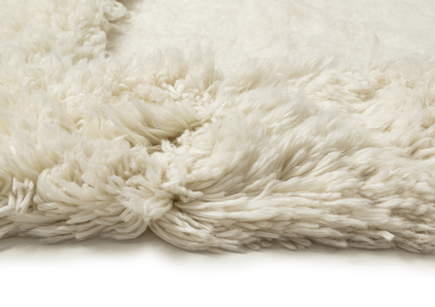 Yosefa Natural Cream Rectangular Shag Rug