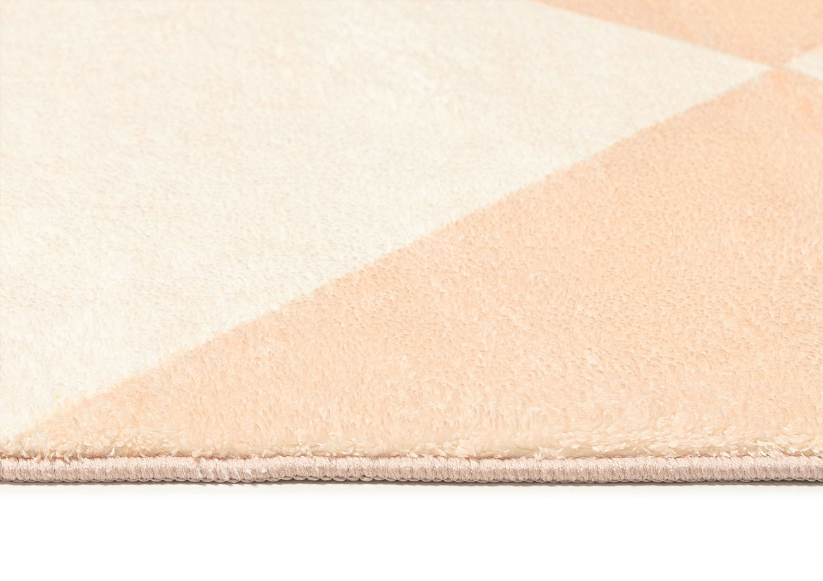 Yumi Peach Cream Checkered Washable Rug – Miss Amara (NZ)