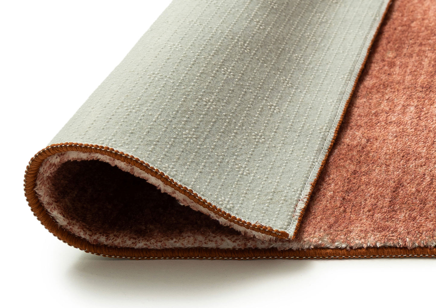 Yves Terracotta Sunset Minimal Washable Runner Rug