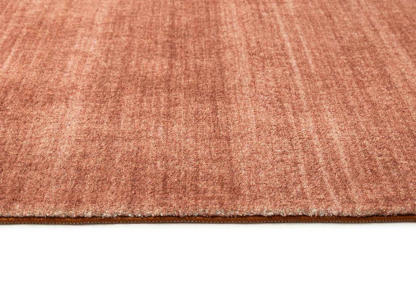 Yves Terracotta Sunset Minimal Washable Runner Rug