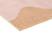 Zamora Beige and Pink Wave Washable Rug